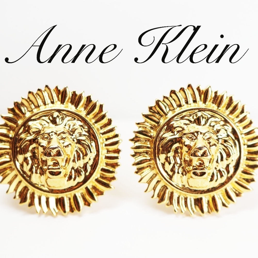 ANNE KLEIN LION'S HEAD EARRINGS